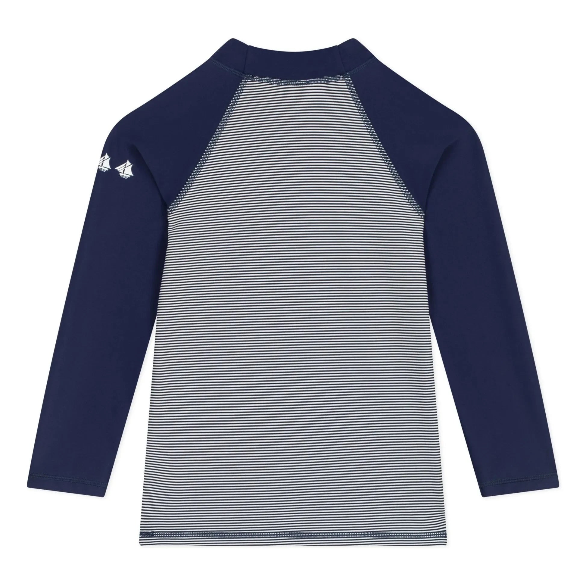 Petit Bateau – Gestreiftes UV-Schutz-Bade-T-Shirt | Nachtblau