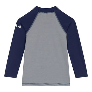 Petit Bateau – Gestreiftes UV-Schutz-Bade-T-Shirt | Nachtblau