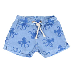 Búho - Schwimmshorts Oktopus Bio-Baumwolle | Blau