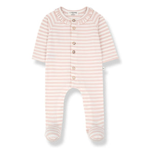 1+ in the family - Camila Gestreifte Pyjamas | Beige Rosa