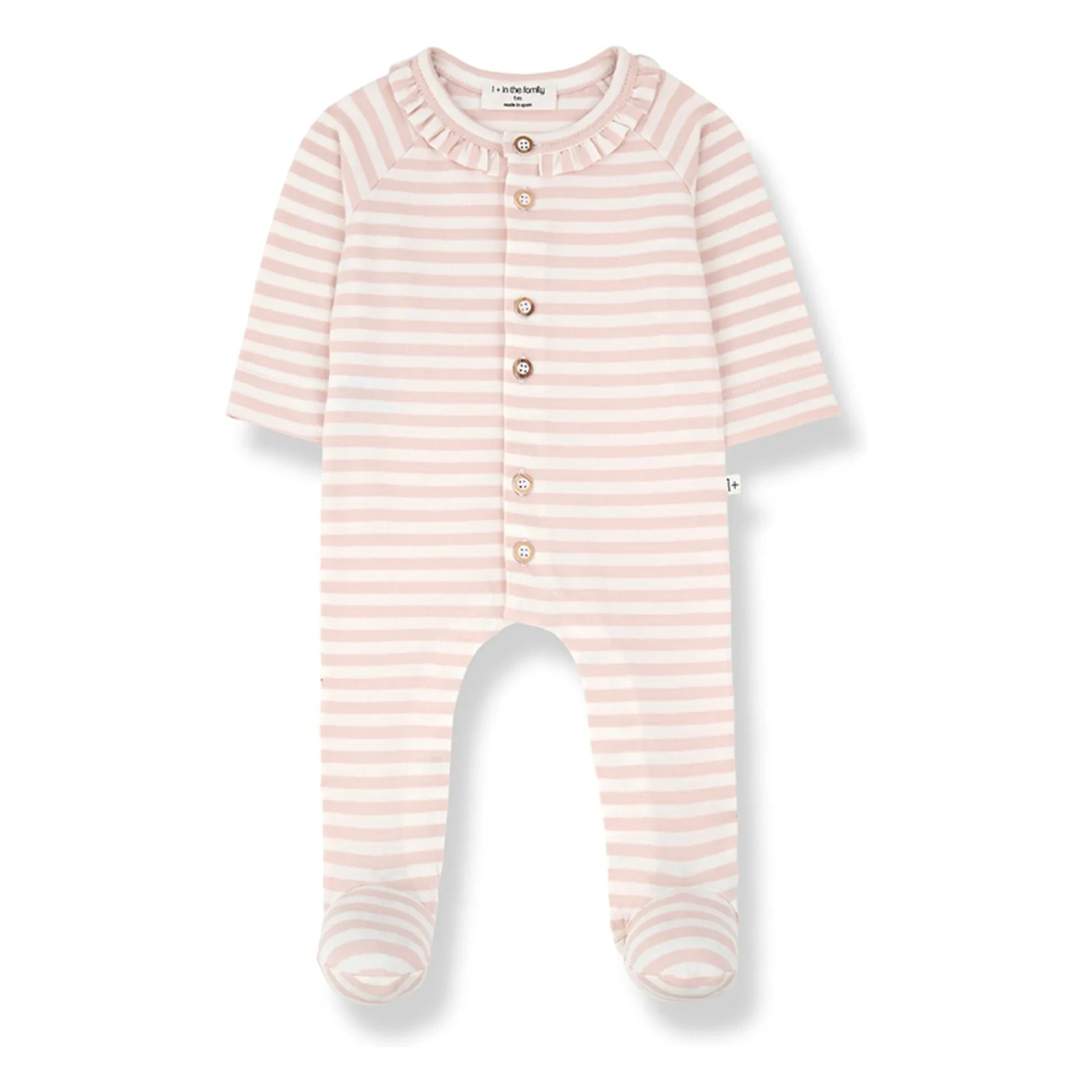 1+ in the family - Camila Gestreifte Pyjamas | Beige Rosa