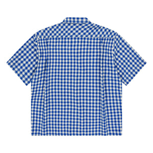 Kappy - Karierte Leinenjacke | Blau