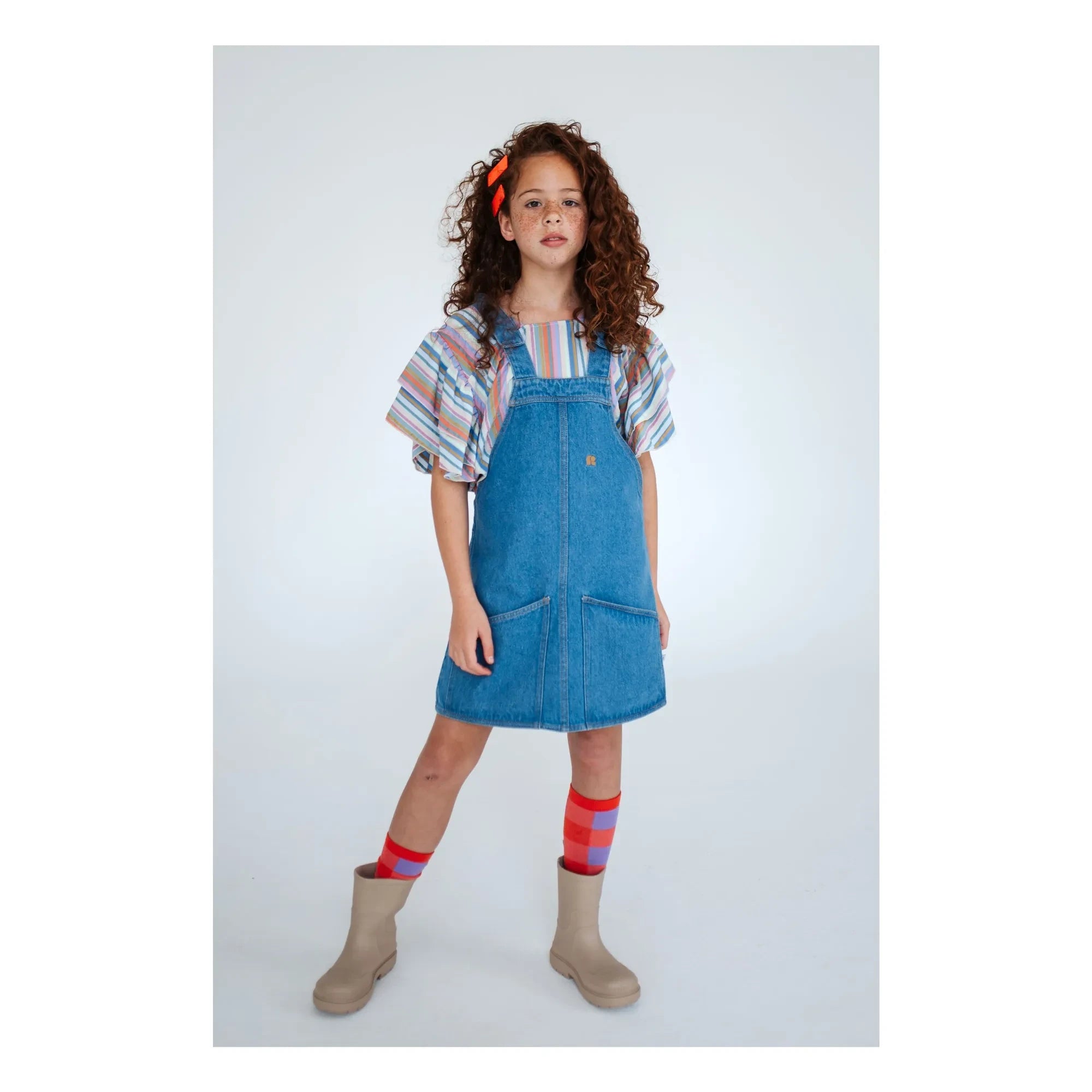 Repose AMS - Latzkleid aus Bio-Baumwolle | Denimblau