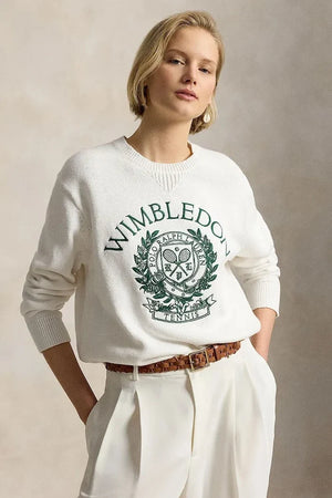 Polo Ralph Lauren Wimbledon Pamuklu Kadın Kazak