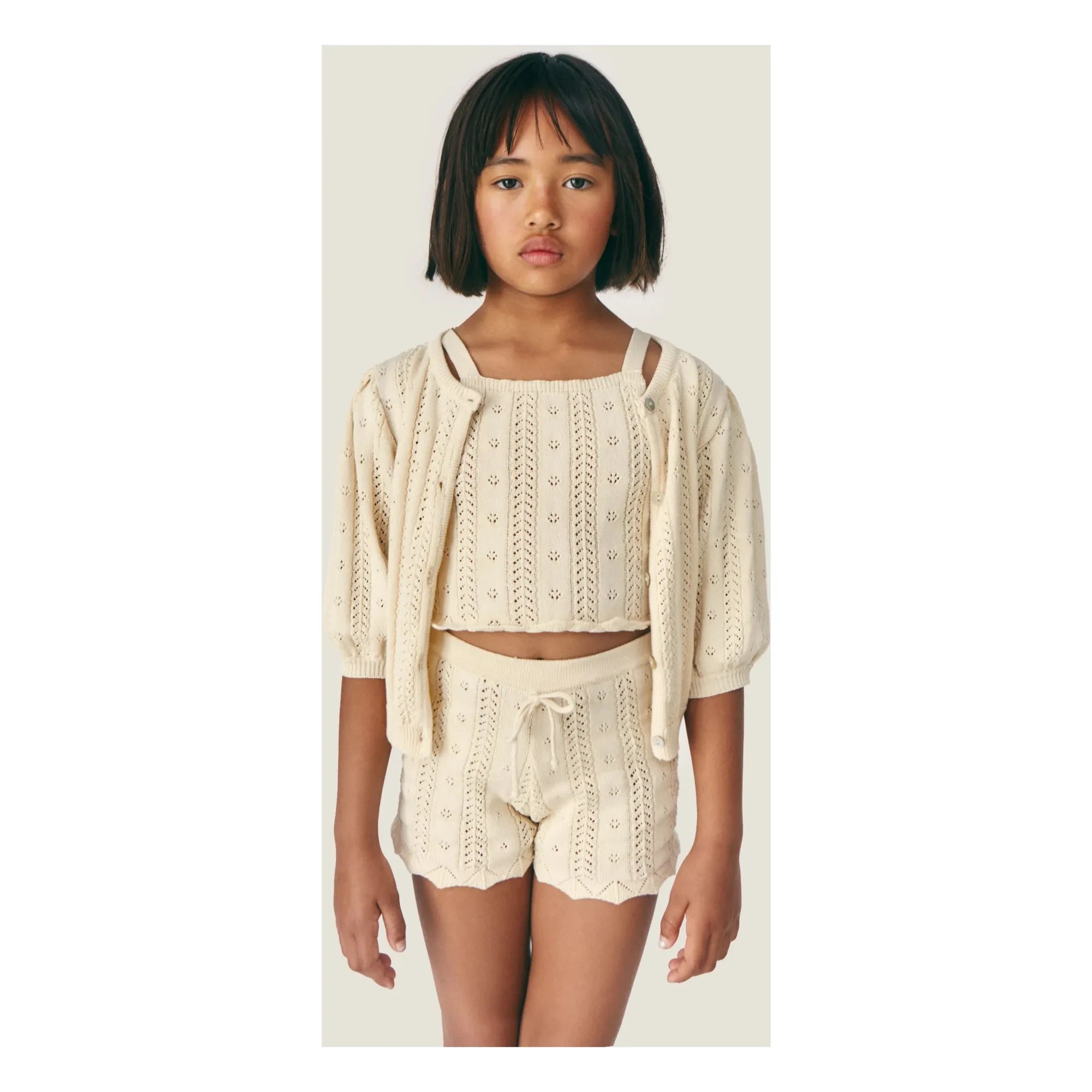 Mipounet - Nilda Kurze Strickshorts | Ecru