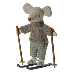 Maileg - Große Maus mit Skiern