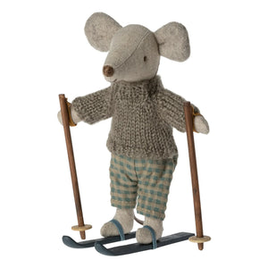 Maileg - Große Maus mit Skiern