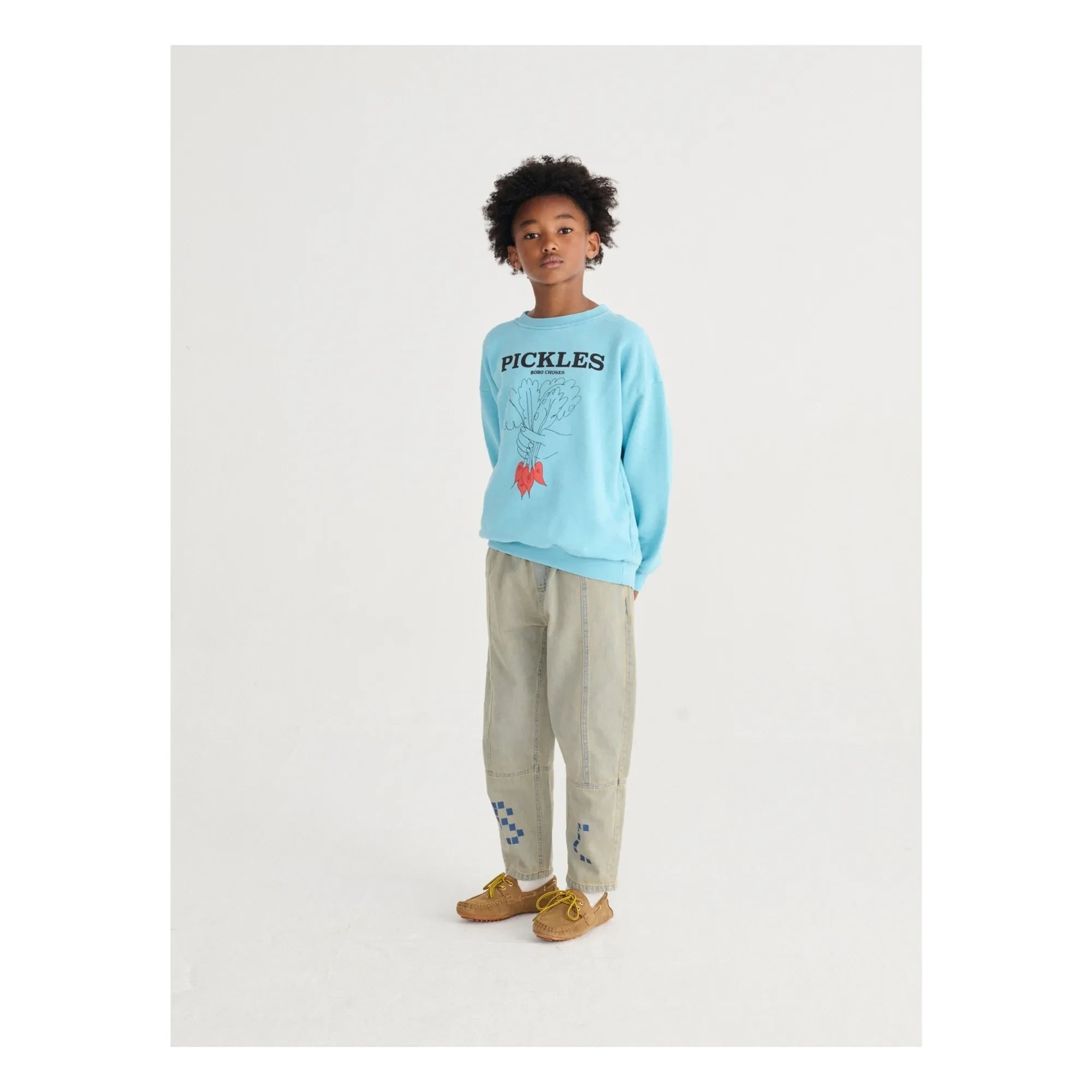 Bobo Choses - Pickles Bio-Baumwoll-Sweatshirt | Hellblau
