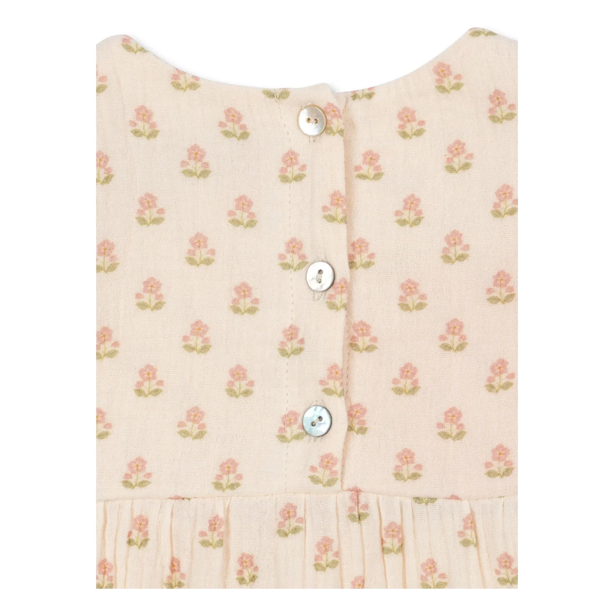 Konges Sløjd - Fırfırlı tulum Coco Organik Pamuk | Açık Pembe