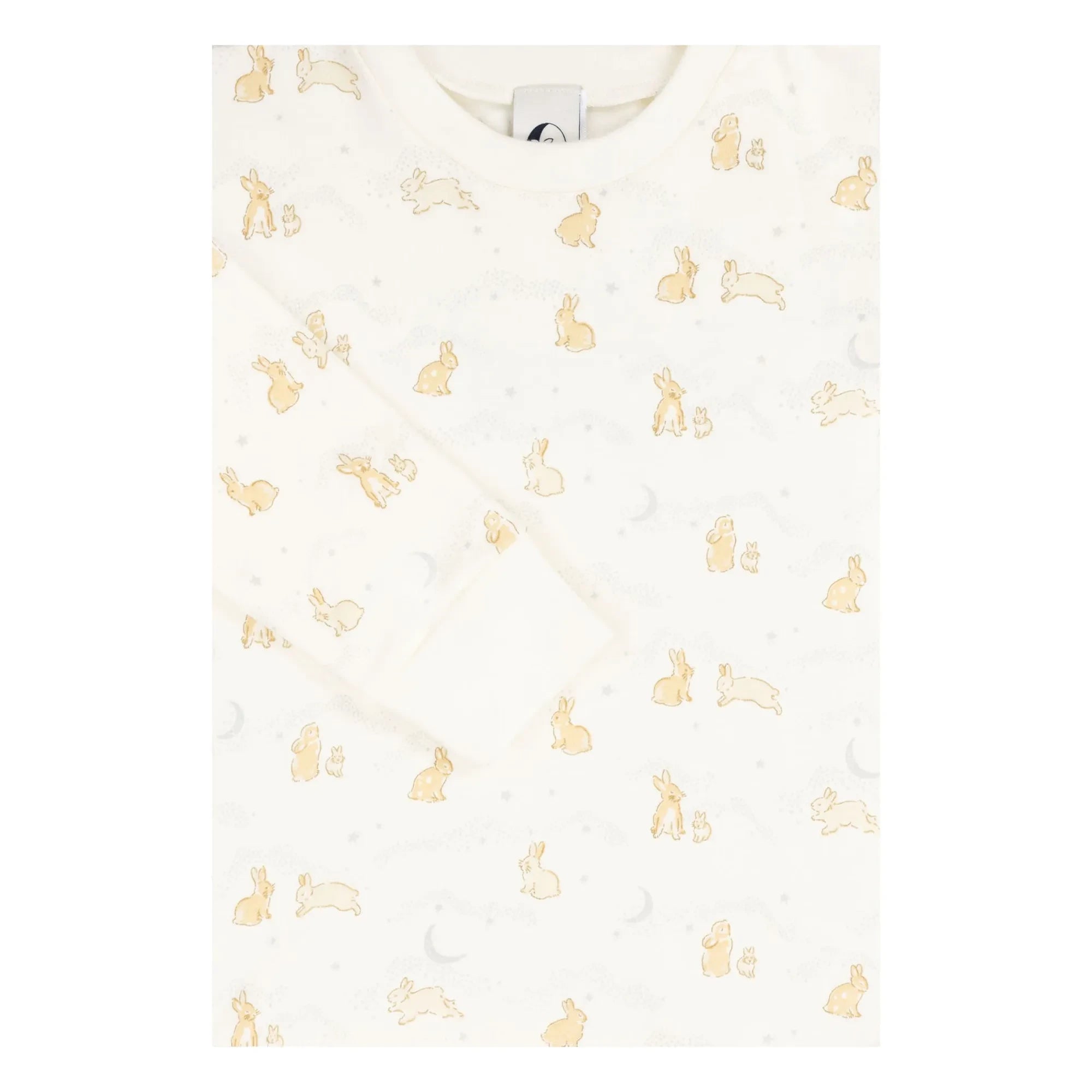 Sleepy Doe - Pyjama mit Hasenmotiv aus Bio-Baumwolle | Ecru