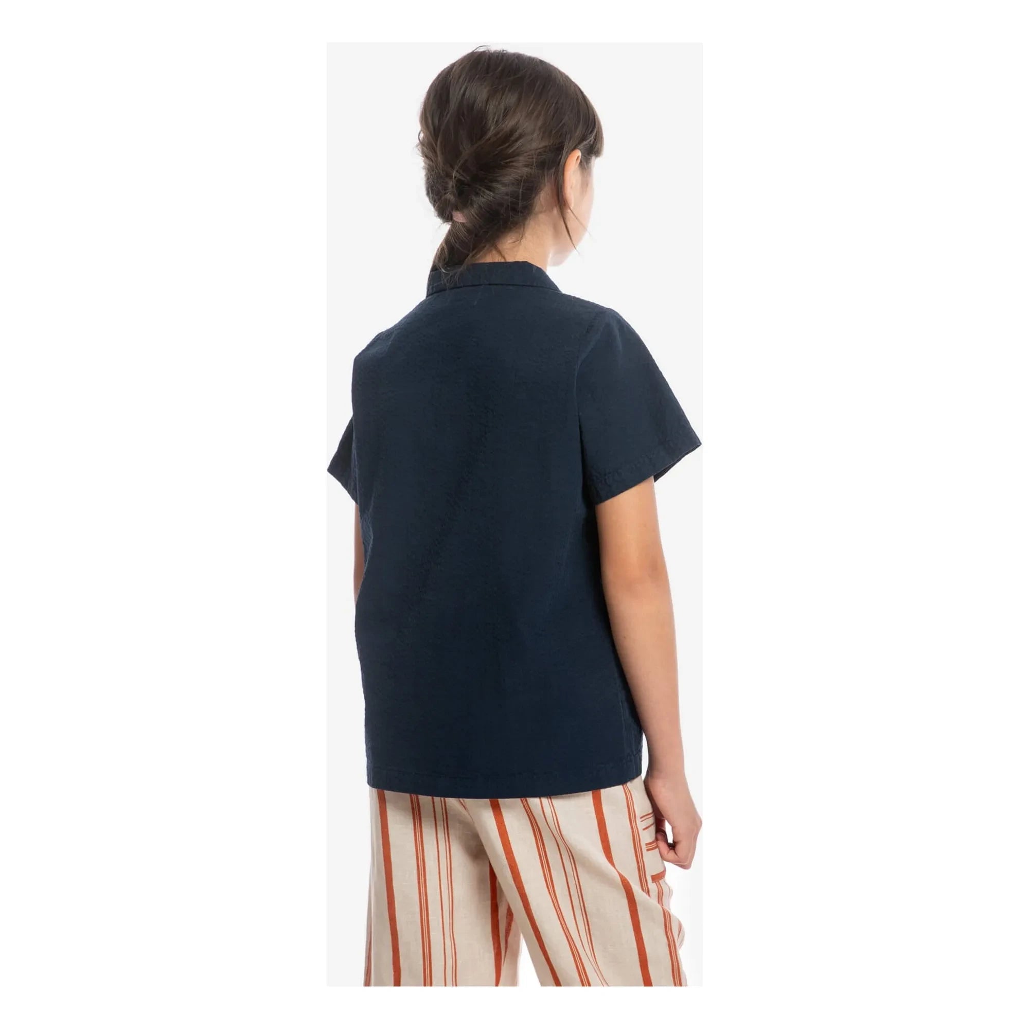 Matona - Unifarbenes Hemd aus Bio-Baumwolle | Marineblau