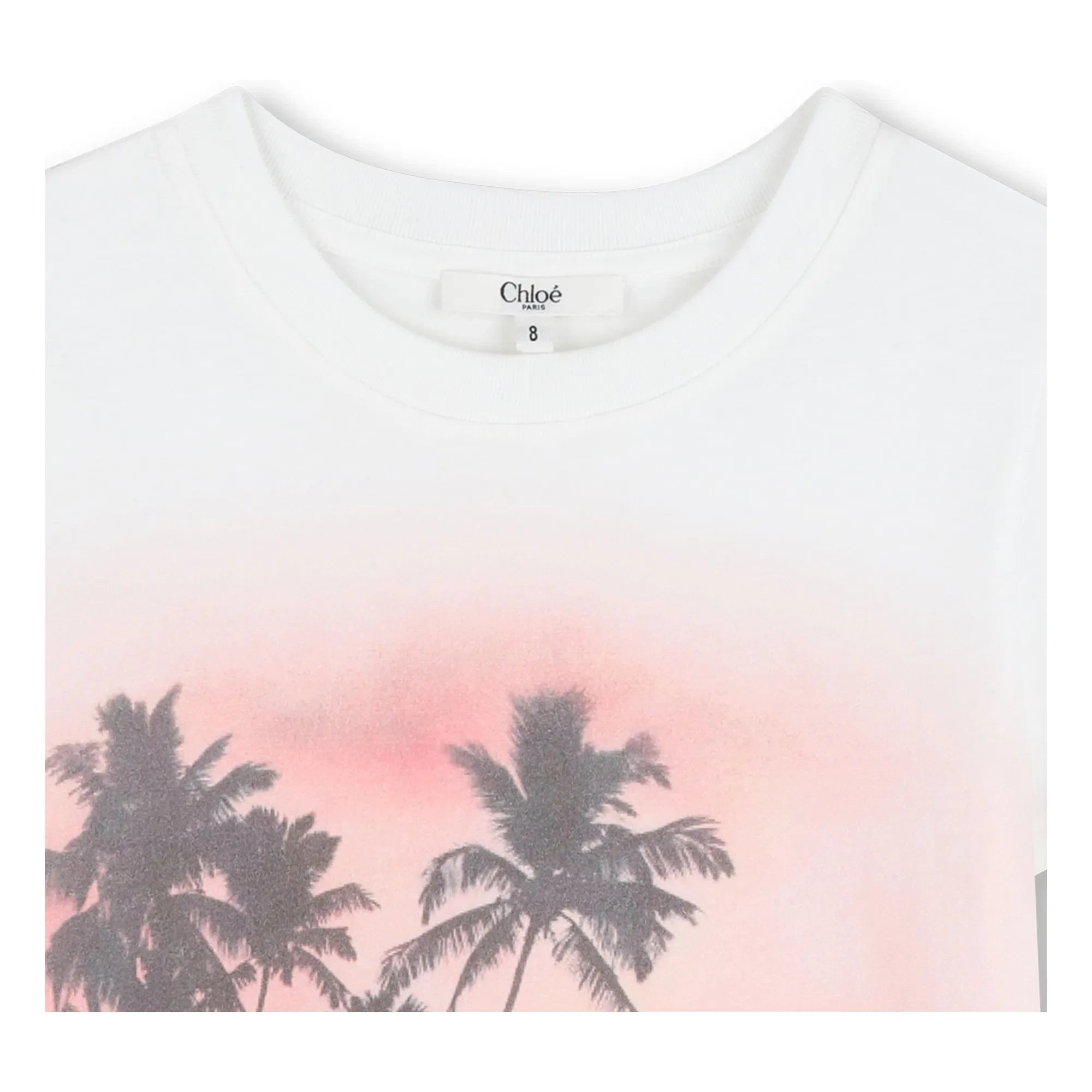 Chloé - Sonnenuntergang Bio-Baumwoll T-Shirt | Weiß