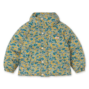 Tinycottons - Çiçek Desenli Şişme Mont | Mavi