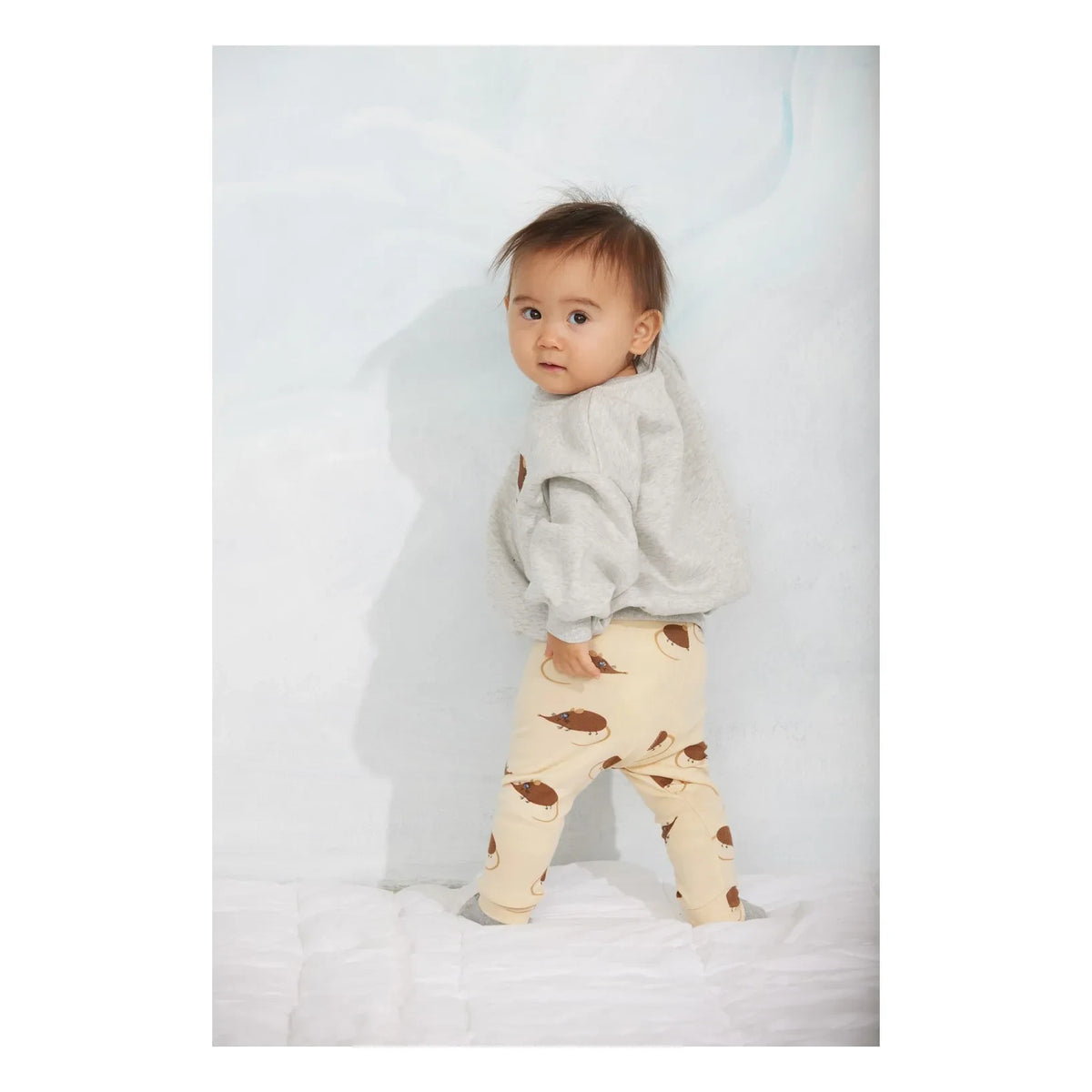 Mini Rodini - Organik Pamuk Mouse Sweat | Heather Grey
