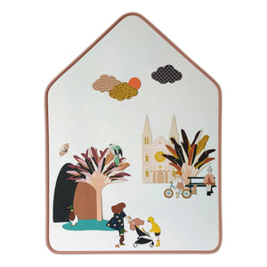 Ma Cabane à rêves - Little House Magnet-Whiteboard | Nude
