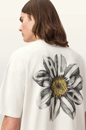 AllSaints Erkek Pamuklu Oversize Tişört PETALS