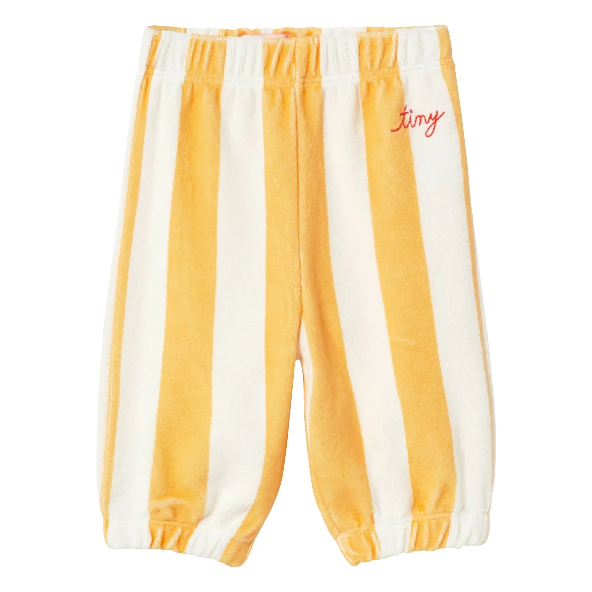 Tinycottons - Gestreifte Jogginghose aus Bio-Frottee | Gelb