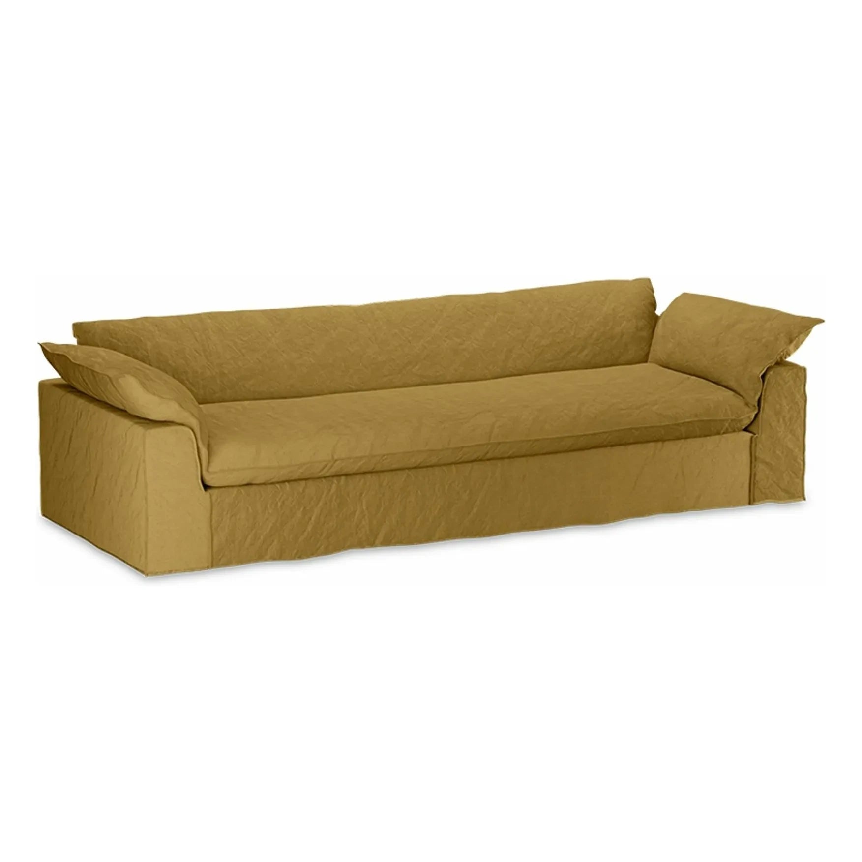 HKliving - 4-Sitzer Leinensofa Nomad | Senfgelb