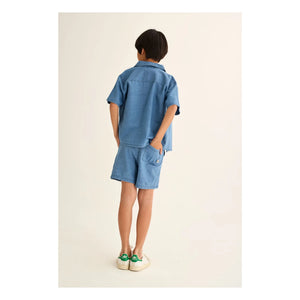 Cozmo - Denim Wolf Bermuda Shorts | Blau