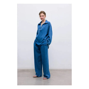 die neue Gesellschaft - Jean Tencel | Jeansblau