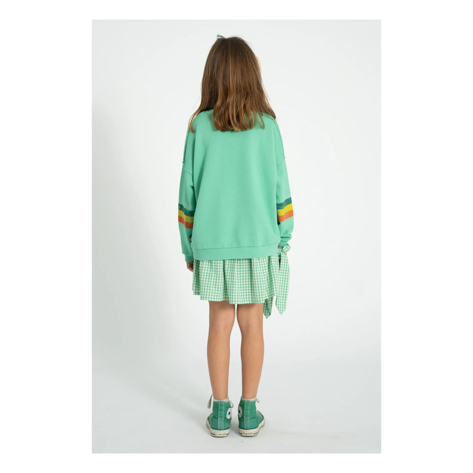 Piupiuchick - Gestreiftes Sweatshirt Bio-Baumwolle | Grün