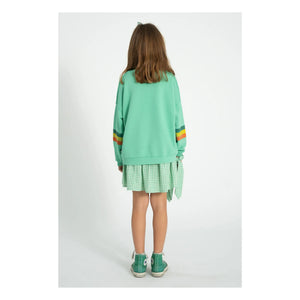 Piupiuchick - Gestreiftes Sweatshirt Bio-Baumwolle | Grün