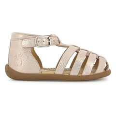 Pom d'Api - Knöchelriemen Metallic Sandalen | Puderrosa