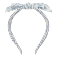 Mimi & Lula – Gestreiftes Stirnband mit Knoten | Hellblau