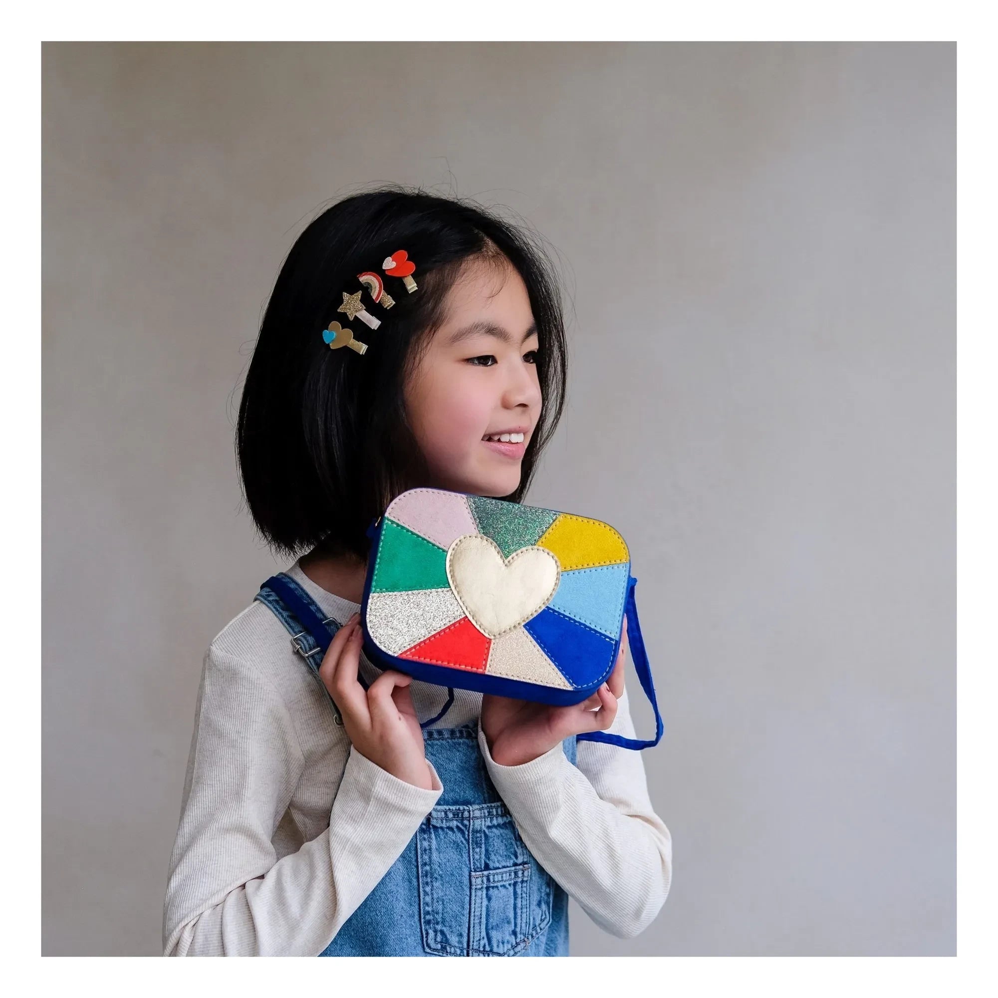 Mimi & Lula - 8er Mini Regenbogen Haarspangen Set | Gold