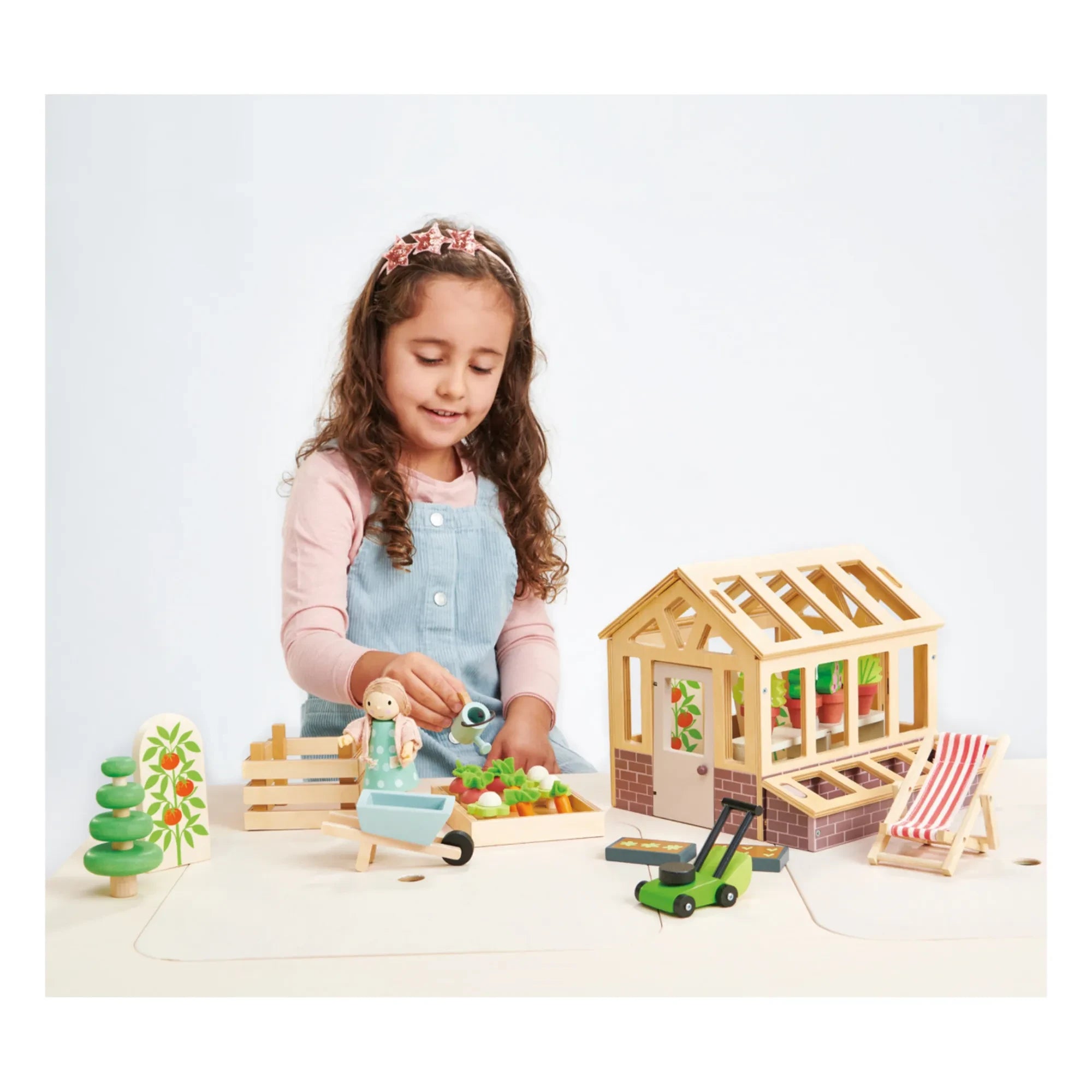 Tender Leaf Toys – Gewächshaus aus Holz und Zubehör