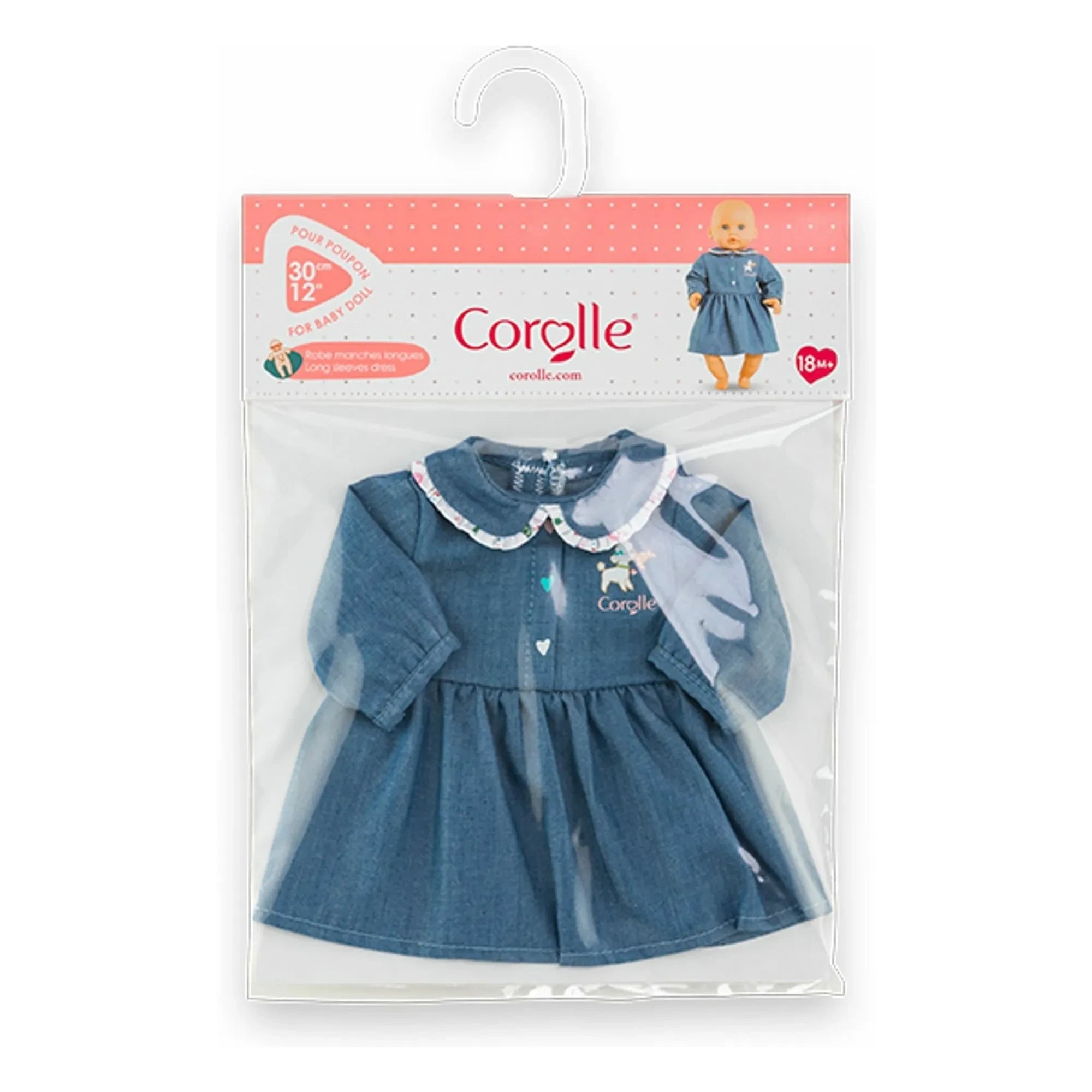 Corolle - Ein Wochenende in Paris Kleid für 30 cm Puppe | Jeansblau