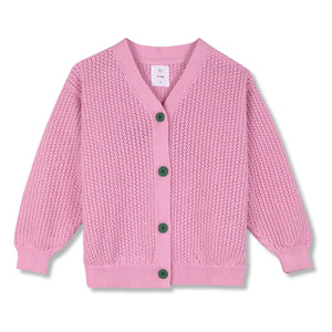 Wynken – Strickjacke aus Bio-Baumwolle | Rosa