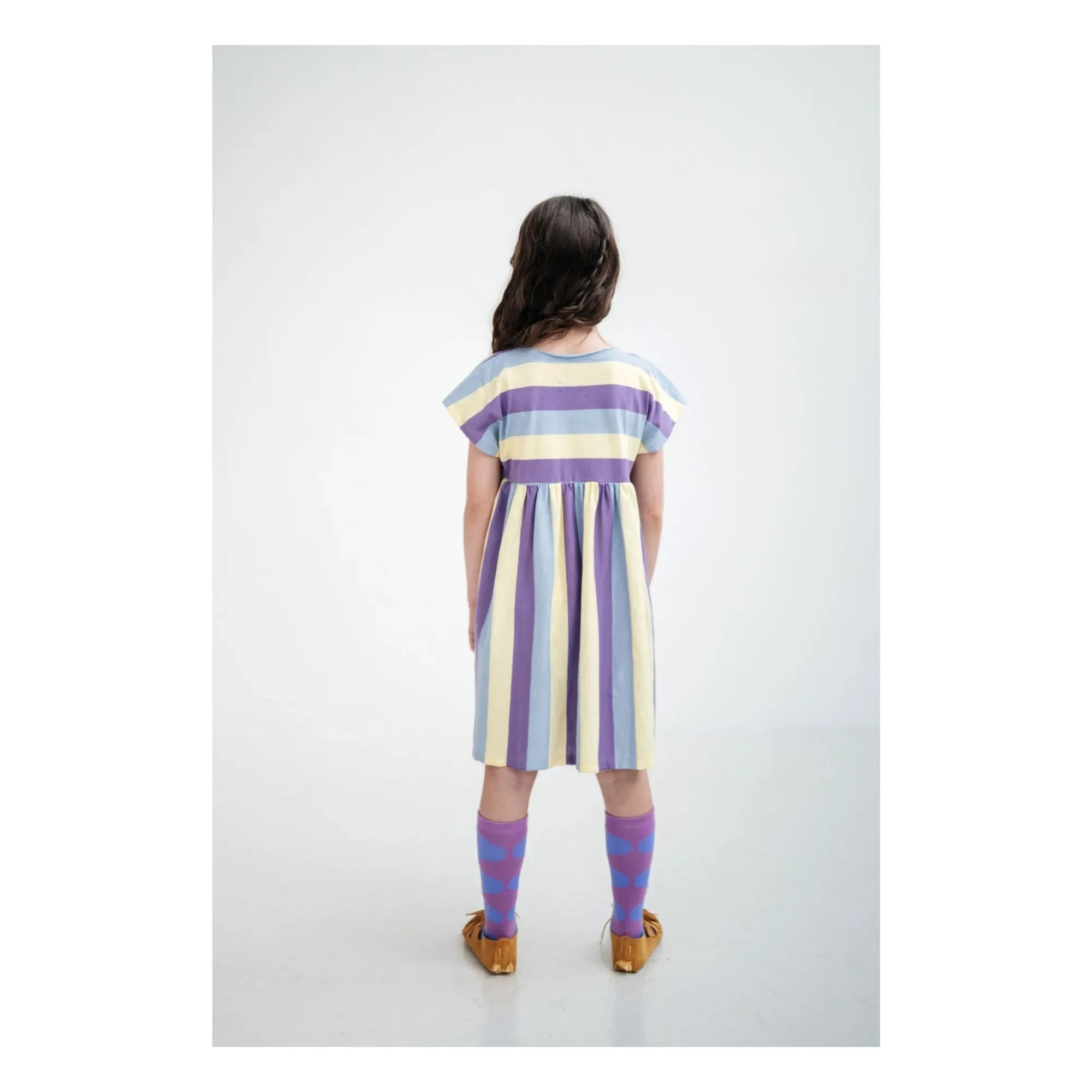 Repose AMS - Gestreiftes Bio-Baumwollkleid | Lila