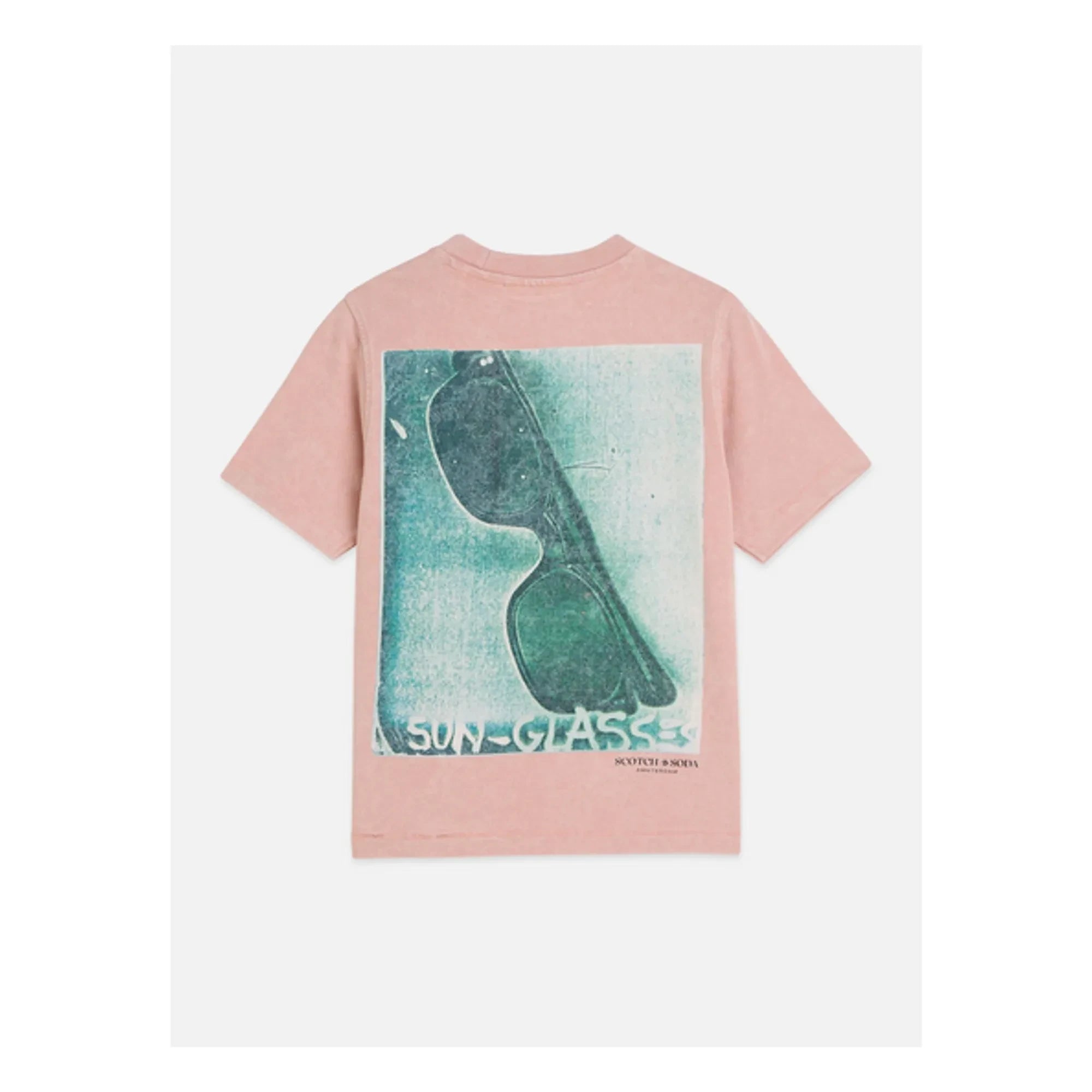 Scotch & Soda - T-Shirt mit Basquiat-Artwork | Blassrosa