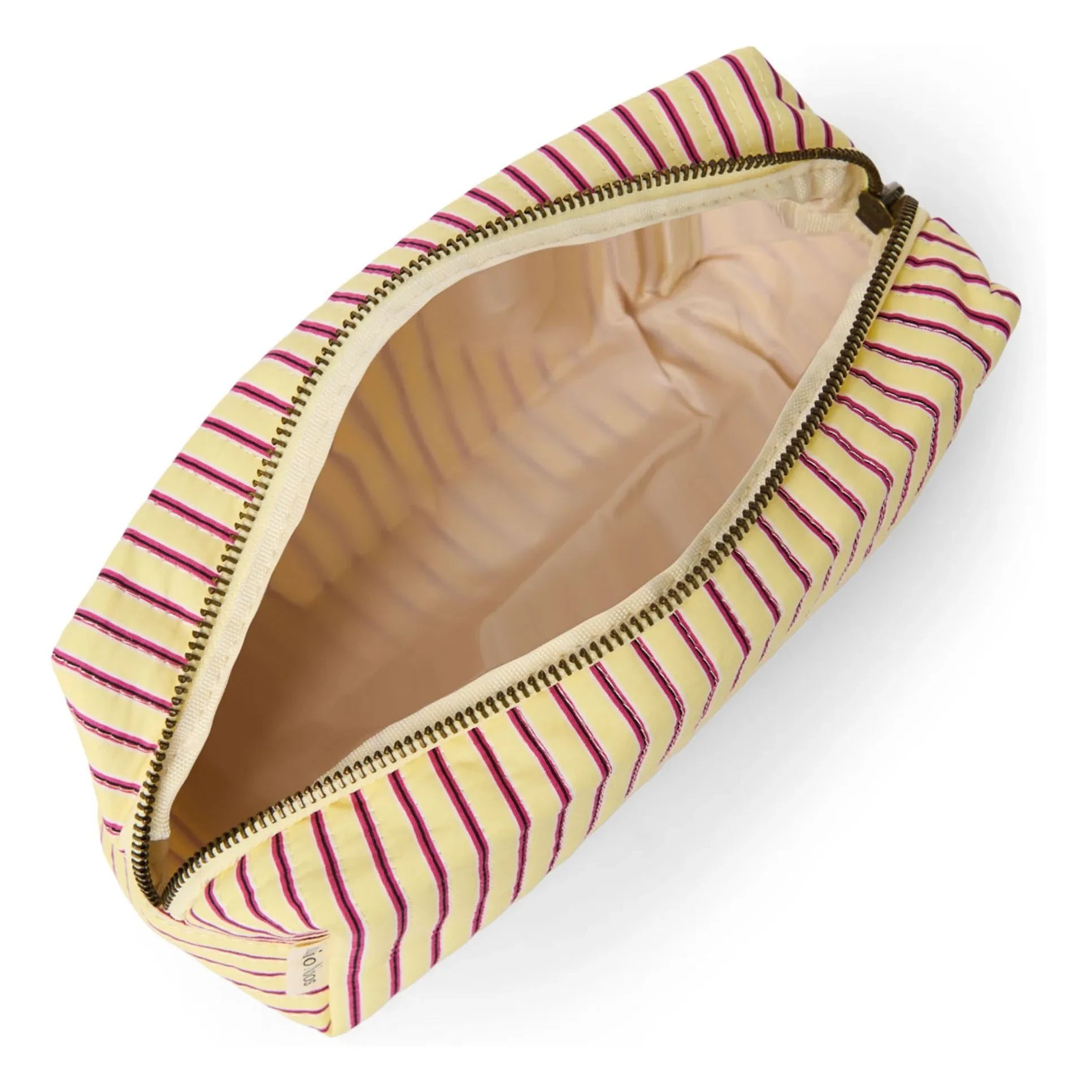 Studio Noos - Streifige Kosmetiktasche | Blasses Gelb