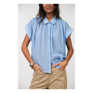 Lollys Laundry - Badal Baumwollbluse | Blau