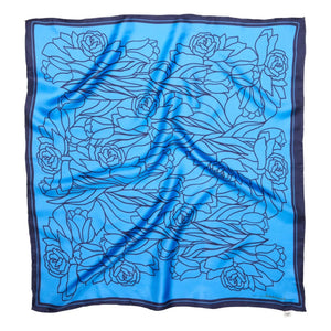 Becksöndergaard - Stencia Tulip Seidenschal | Blau
