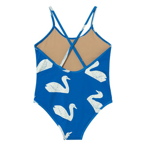 Tinycottons - Schwanen-Badeanzug | Blau