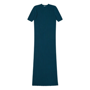 FUB - Hohes geripptes Kleid | Blau