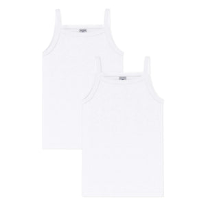 Petit Bateau – Batch 2 Unifarbene Unterhemden | Weiß