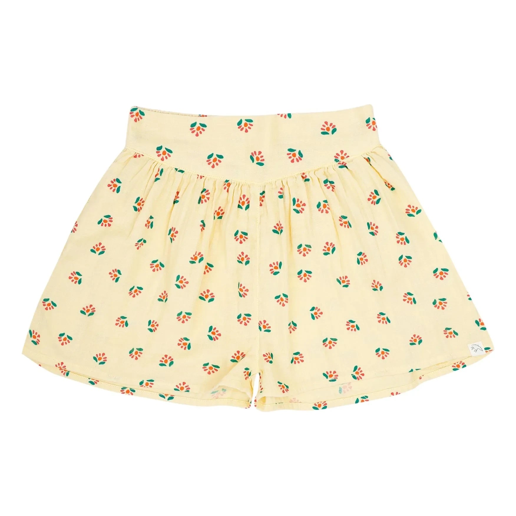 Jenest - Bio-Baumwoll-Shorts mit Blumenmuster für den Sommer | Blassgelb