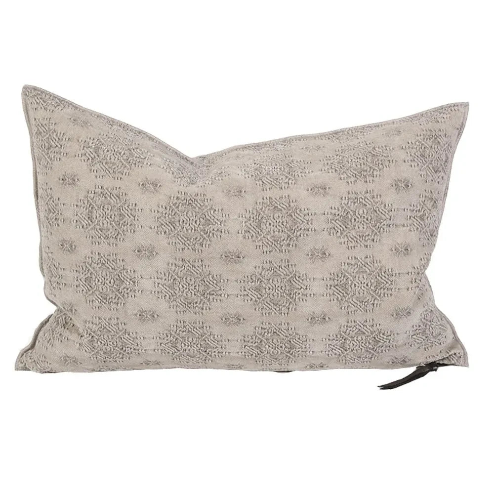 Maison de Vacances - Kilim-Jacquard Vice Versa Kissen | Steingrau