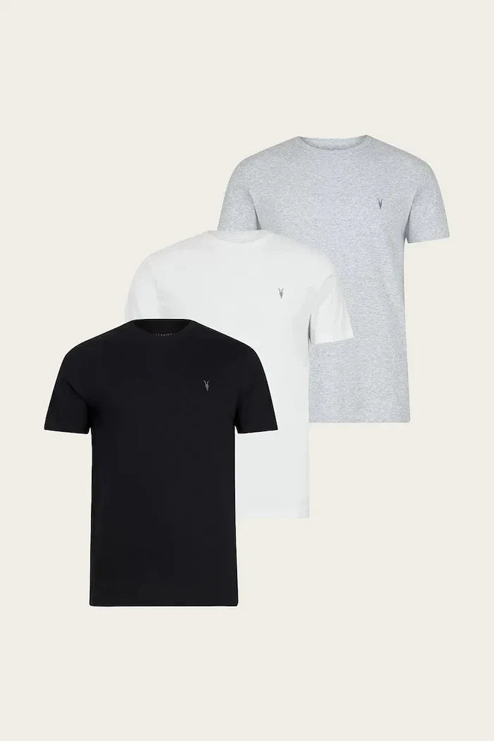 AllSaints erkek pamuklu TONIC tişört 3’lü paket