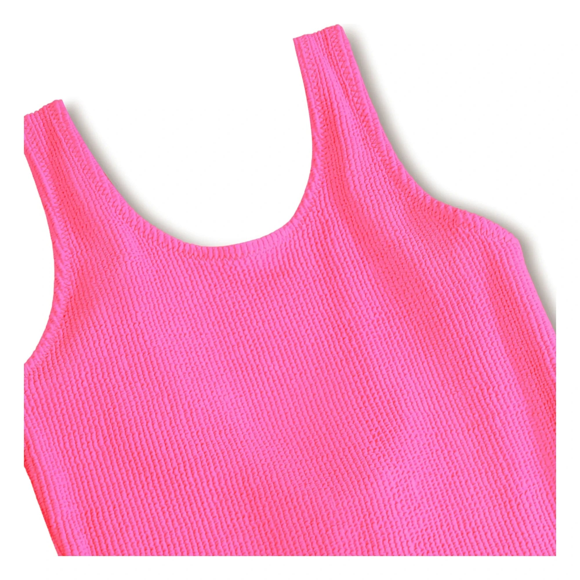 Molo - Gerippter Badeanzug Nika Krep Recycelte Fasern | Fuchsia