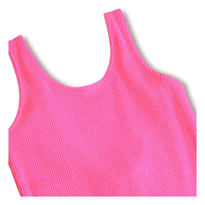 Molo - Gerippter Badeanzug Nika Krep Recycelte Fasern | Fuchsia