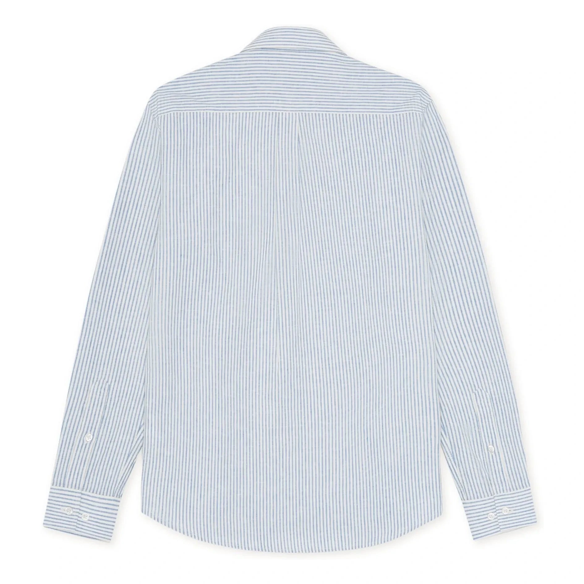 Les Deux - Gestreiftes Hemd Konrad Linen | Azurblau