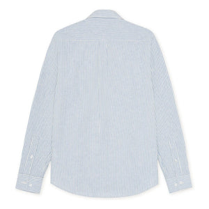Les Deux - Gestreiftes Hemd Konrad Linen | Azurblau