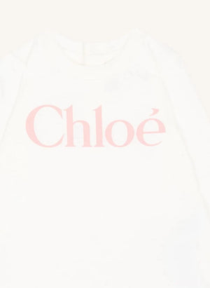 Chloé - Langarm-T-Shirt Chloé Bio-Baumwolle | Weiß