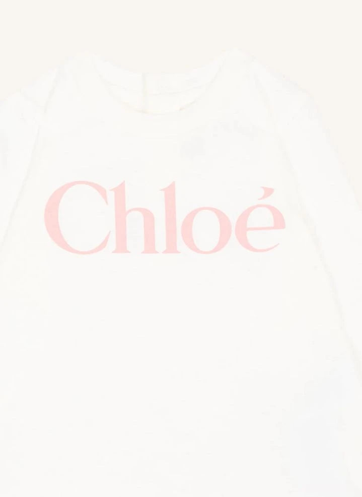 Chloé - Langarm-T-Shirt Chloé Bio-Baumwolle | Weiß