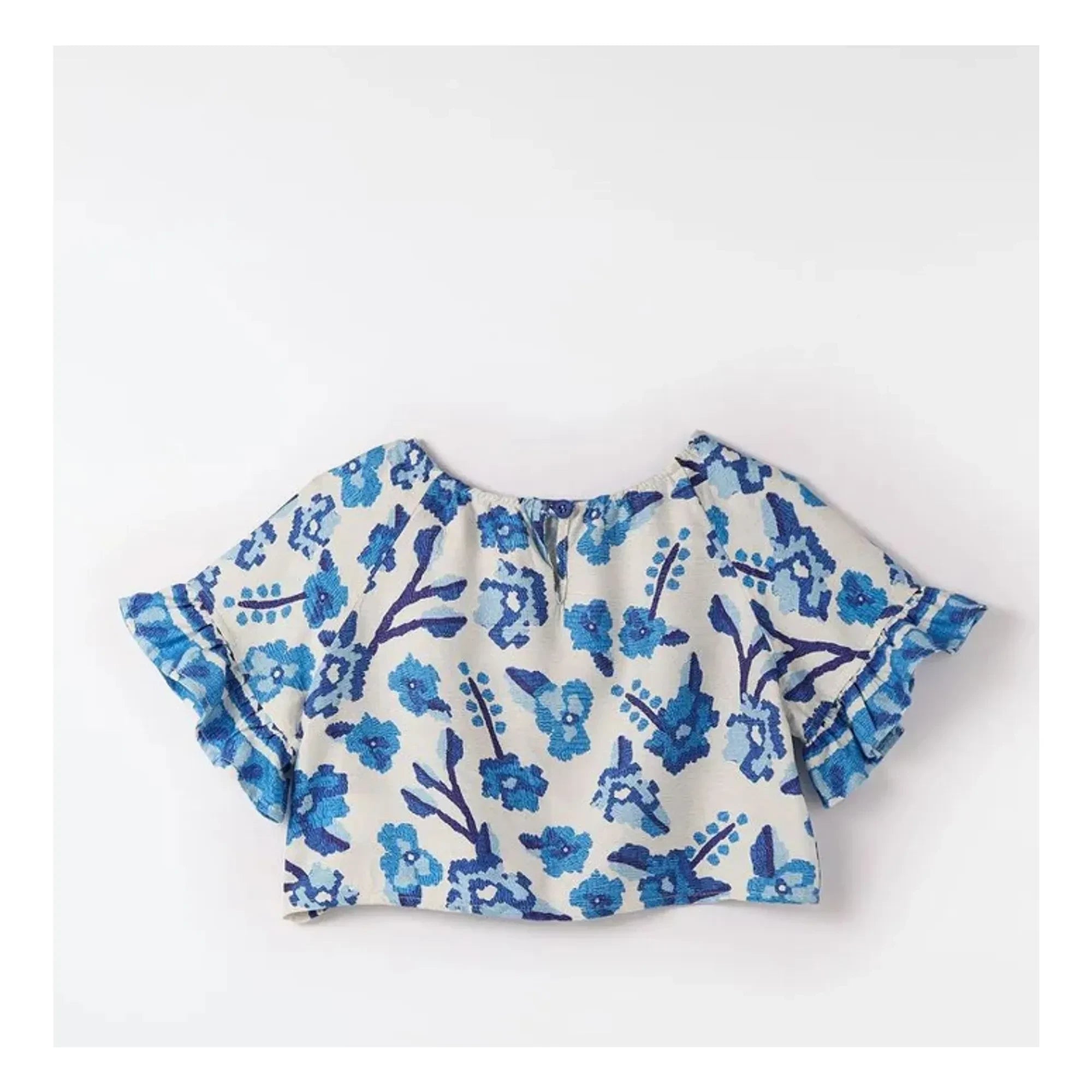 Fabula - Jardin de Fleurs Bluse | Blau